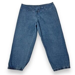 Fabletics Women’s Cropped Jogger Blue Denim Size Small